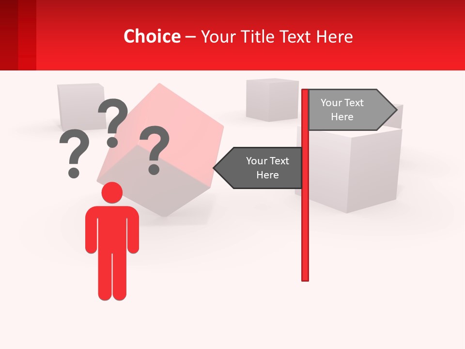 A Group Of Cubes On A White Background PowerPoint Template