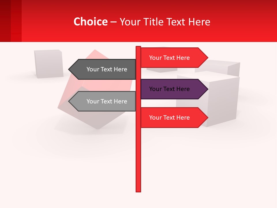 A Group Of Cubes On A White Background PowerPoint Template