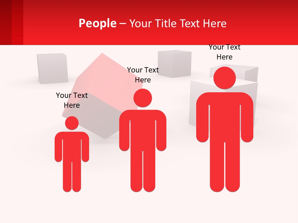 A Group Of Cubes On A White Background PowerPoint Template