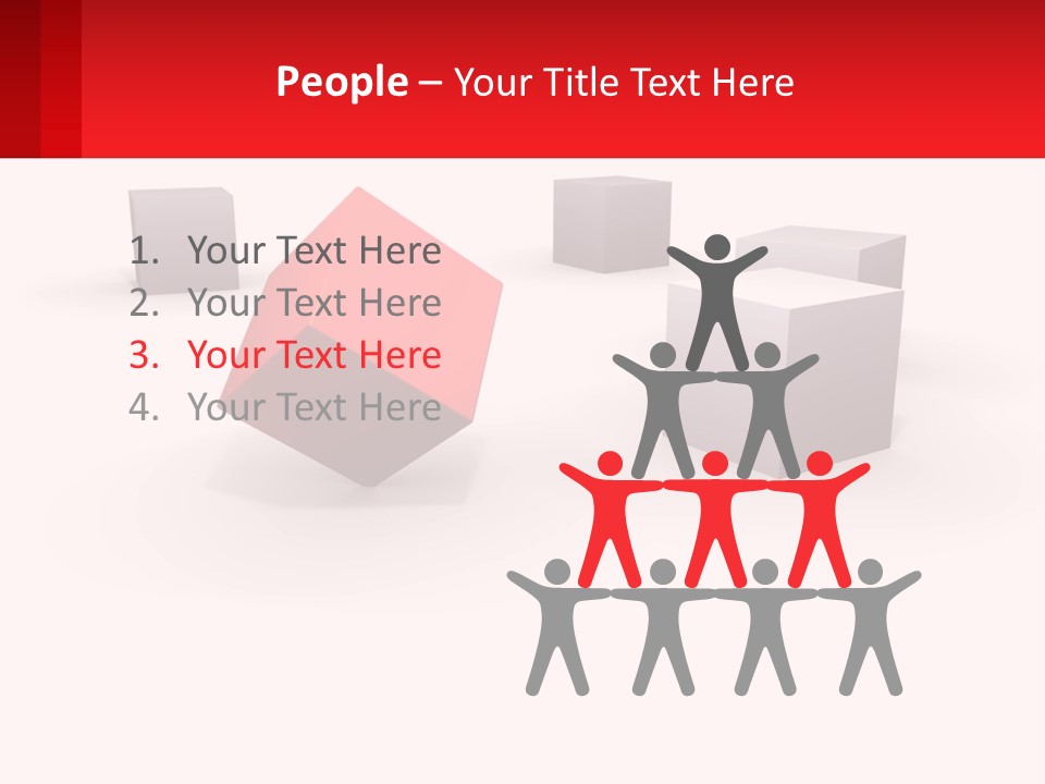 A Group Of Cubes On A White Background PowerPoint Template