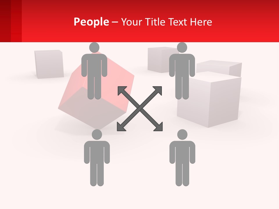 A Group Of Cubes On A White Background PowerPoint Template