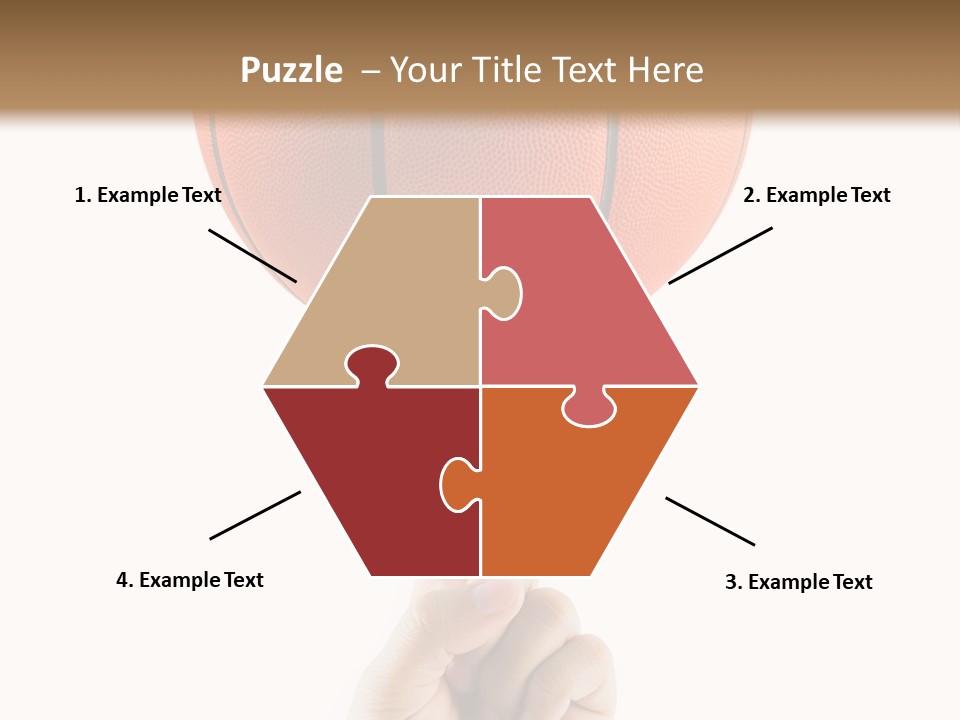 A Hand Holding A Basketball On A White Background PowerPoint Template