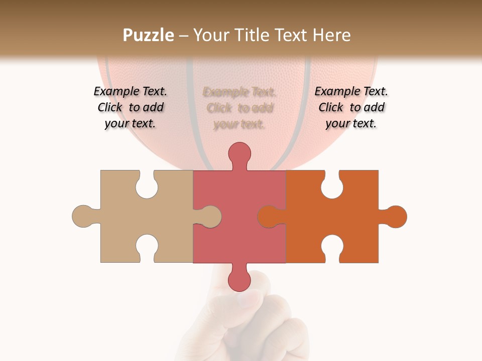 A Hand Holding A Basketball On A White Background PowerPoint Template