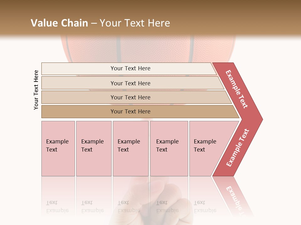 A Hand Holding A Basketball On A White Background PowerPoint Template