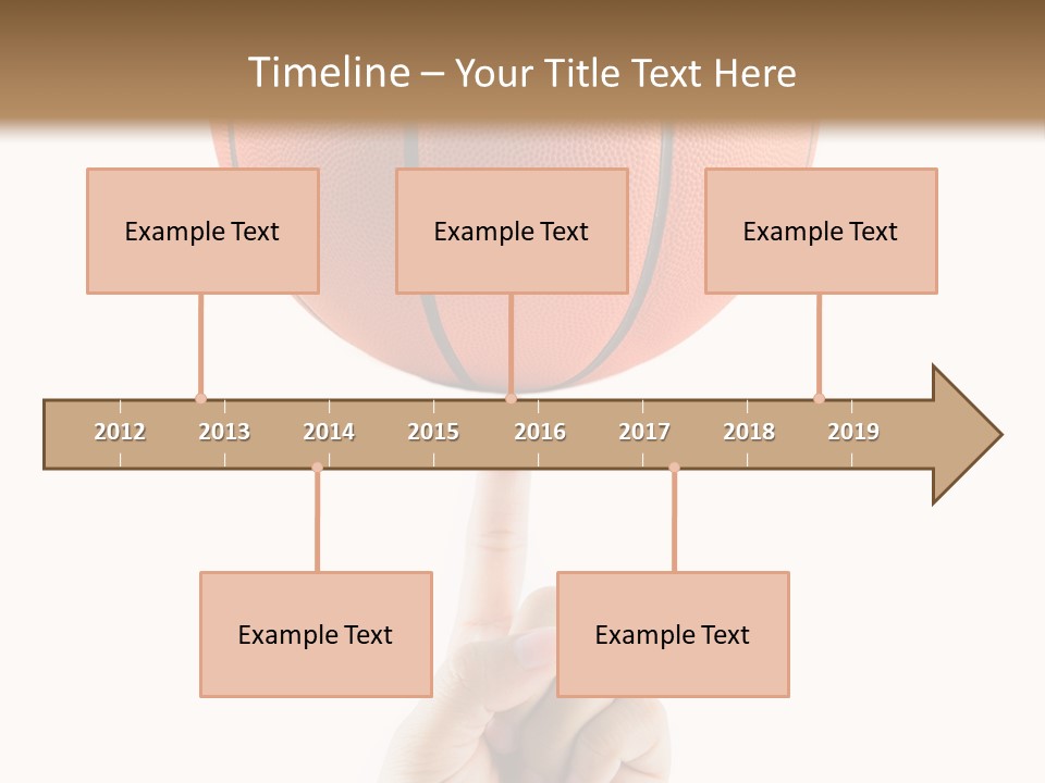 A Hand Holding A Basketball On A White Background PowerPoint Template