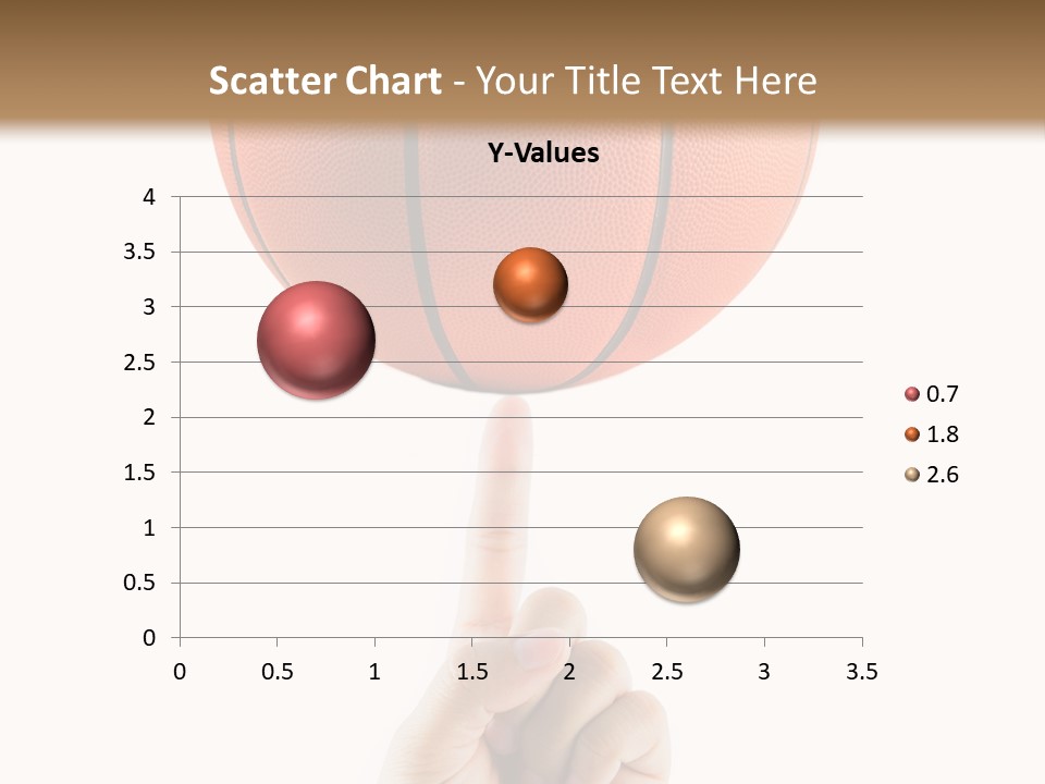 A Hand Holding A Basketball On A White Background PowerPoint Template