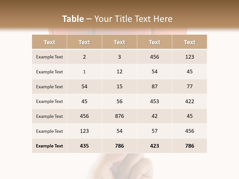 A Hand Holding A Basketball On A White Background PowerPoint Template