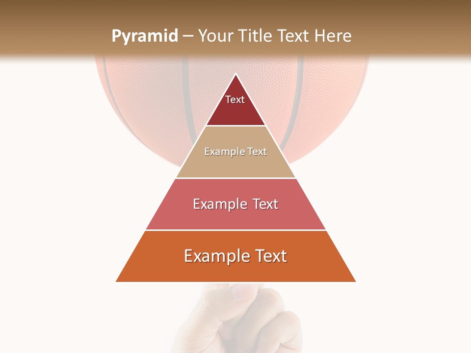 A Hand Holding A Basketball On A White Background PowerPoint Template