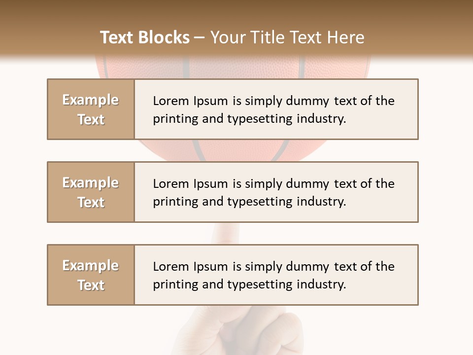 A Hand Holding A Basketball On A White Background PowerPoint Template