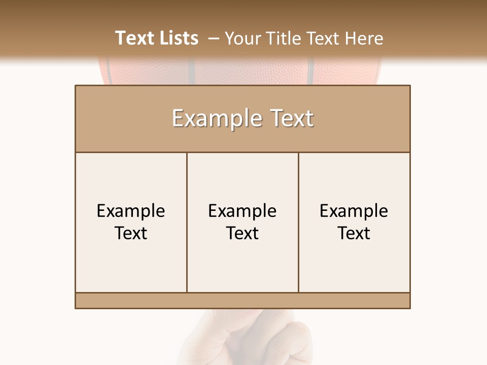 A Hand Holding A Basketball On A White Background PowerPoint Template