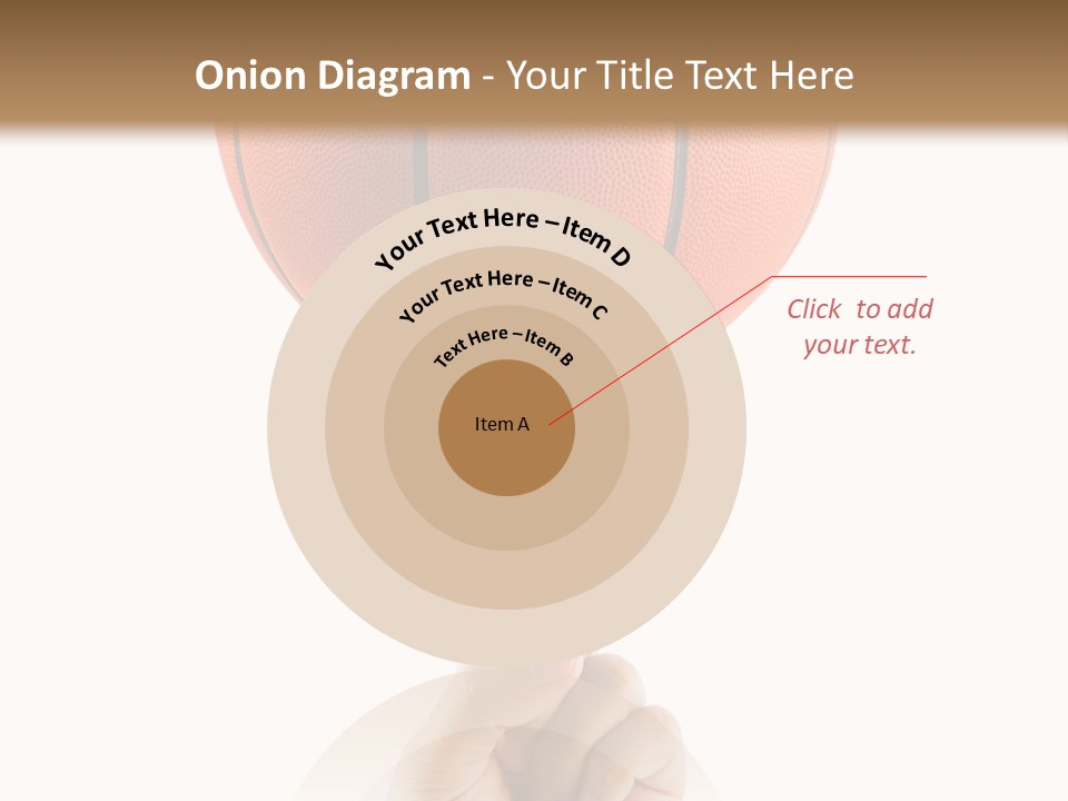 A Hand Holding A Basketball On A White Background PowerPoint Template