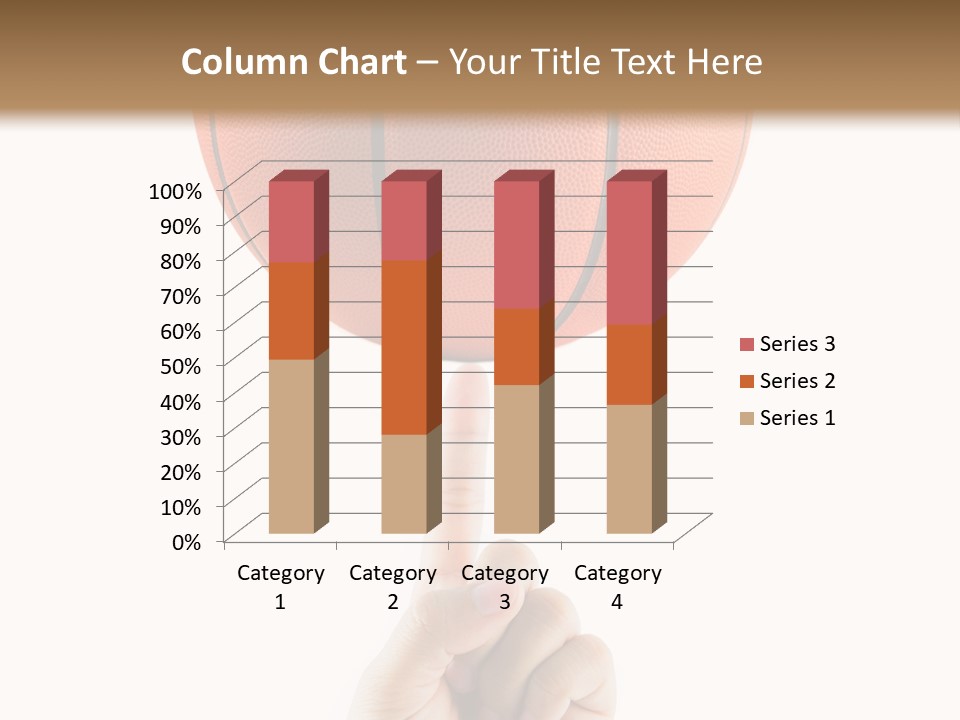 A Hand Holding A Basketball On A White Background PowerPoint Template