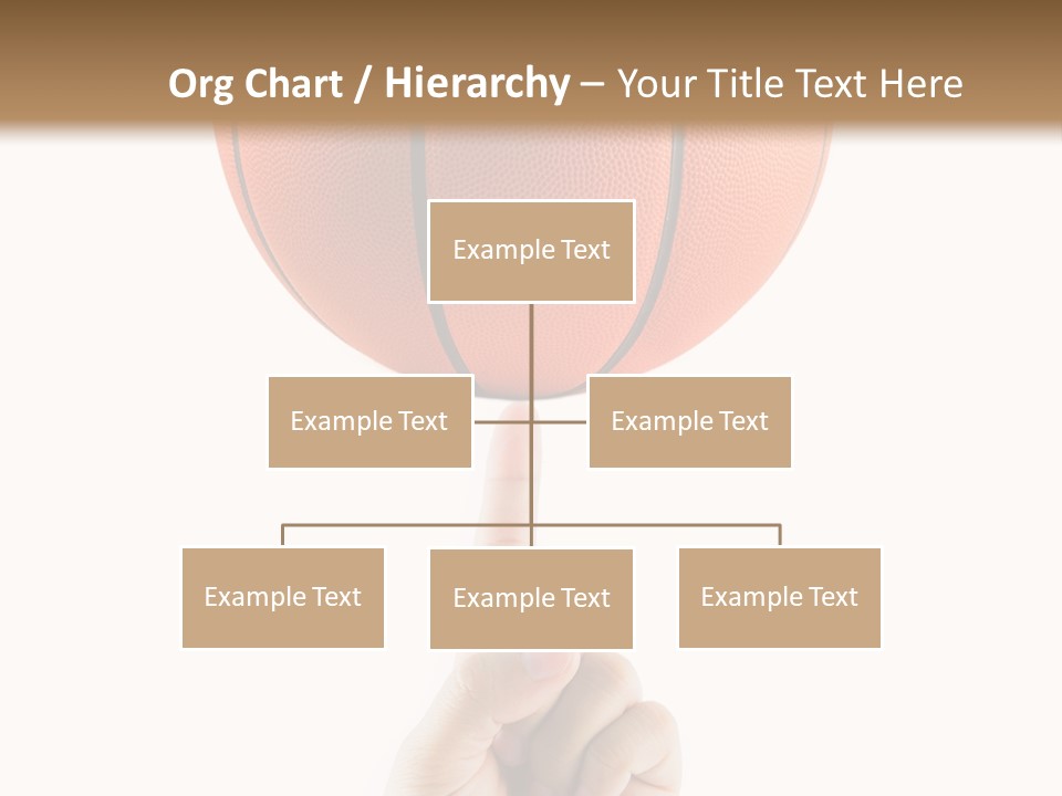 A Hand Holding A Basketball On A White Background PowerPoint Template