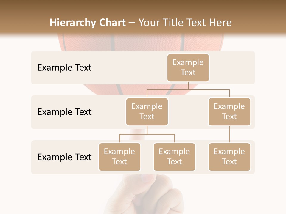A Hand Holding A Basketball On A White Background PowerPoint Template