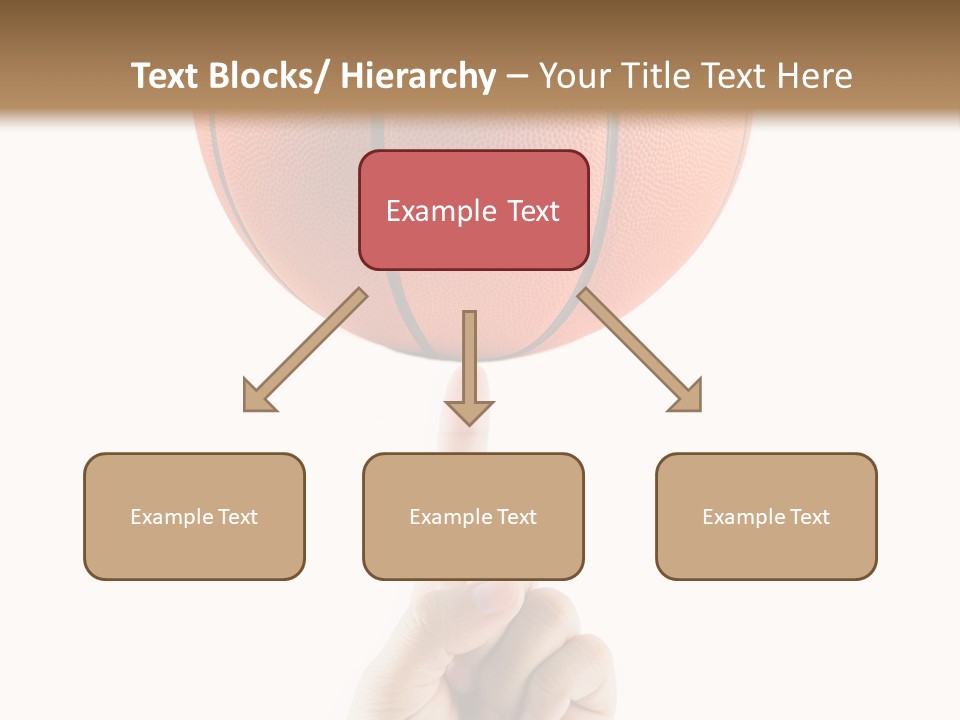 A Hand Holding A Basketball On A White Background PowerPoint Template