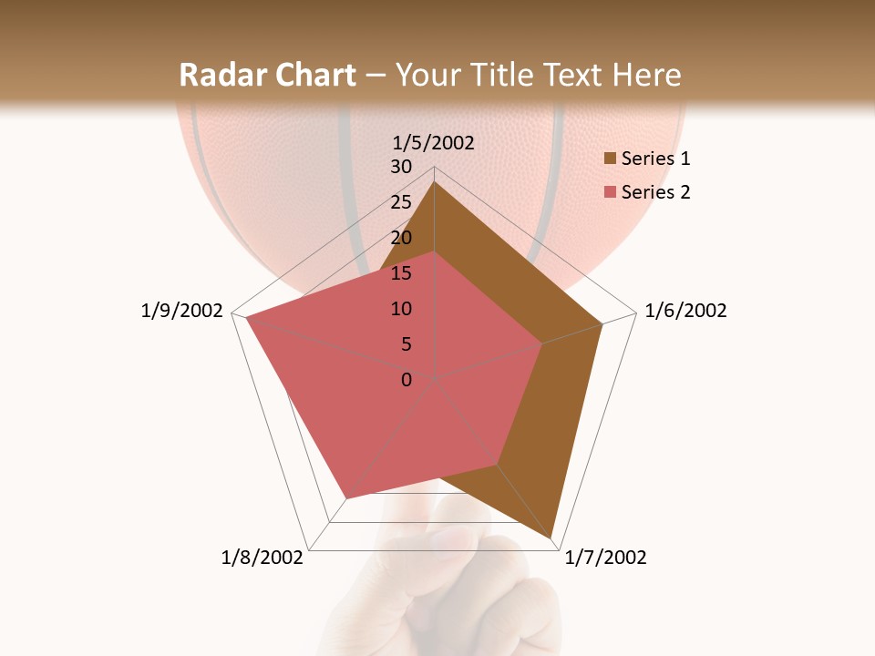 A Hand Holding A Basketball On A White Background PowerPoint Template