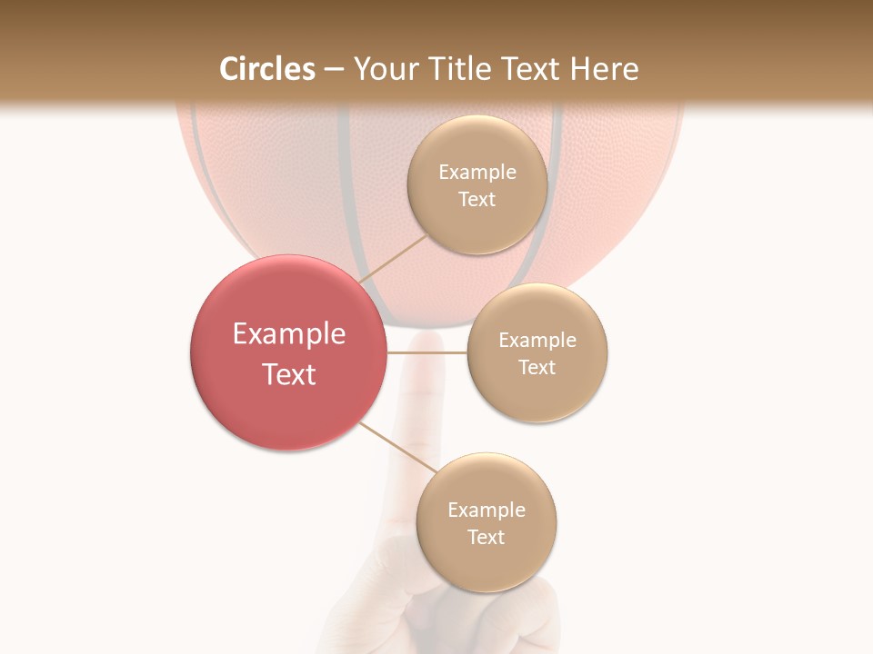 A Hand Holding A Basketball On A White Background PowerPoint Template