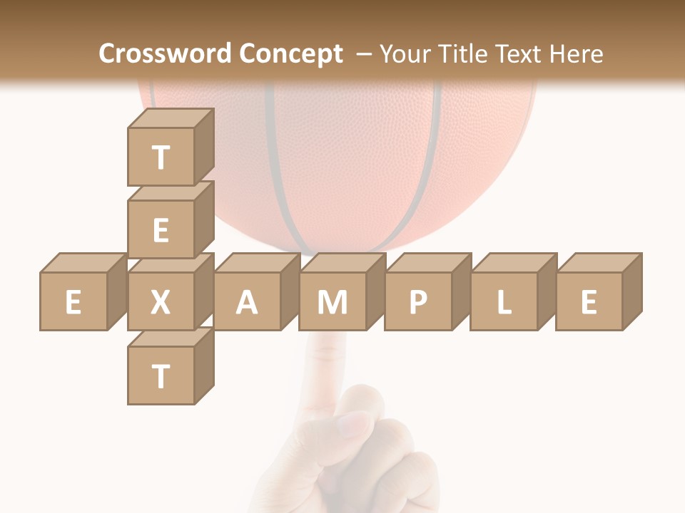 A Hand Holding A Basketball On A White Background PowerPoint Template