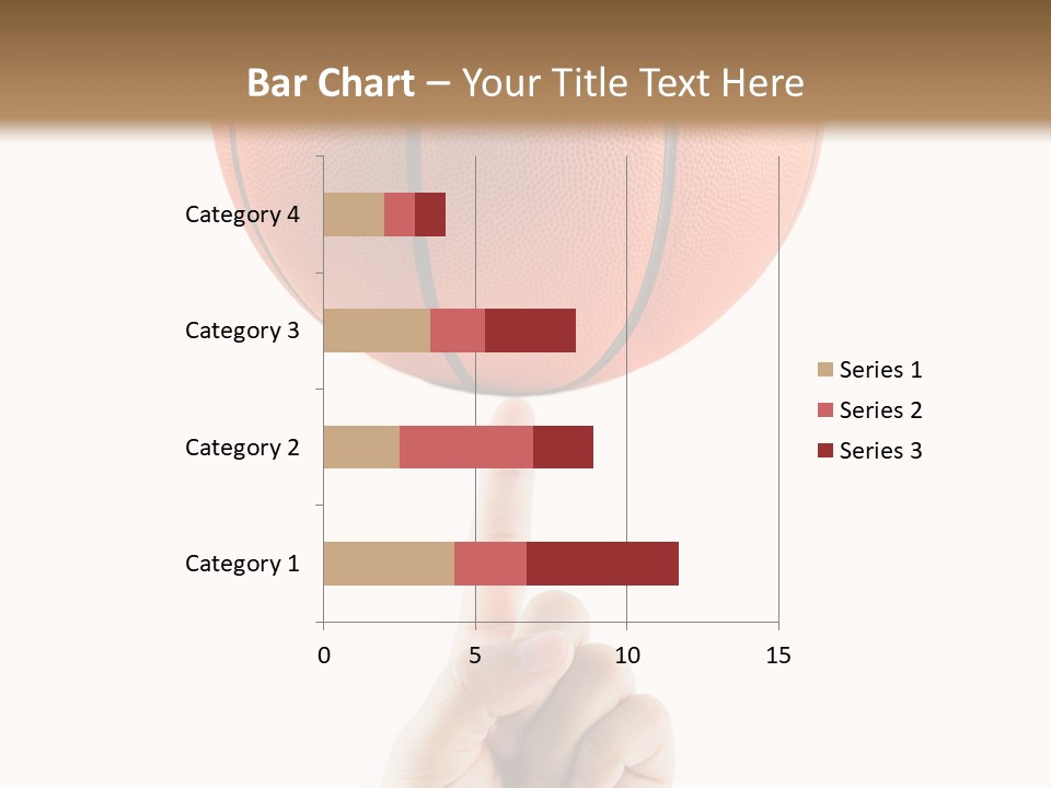 A Hand Holding A Basketball On A White Background PowerPoint Template