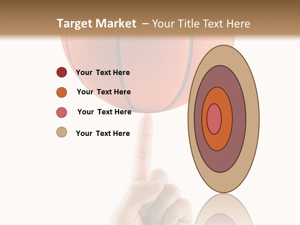 A Hand Holding A Basketball On A White Background PowerPoint Template