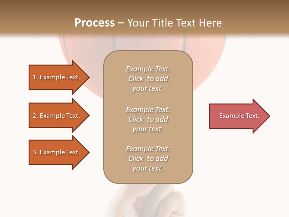 A Hand Holding A Basketball On A White Background PowerPoint Template