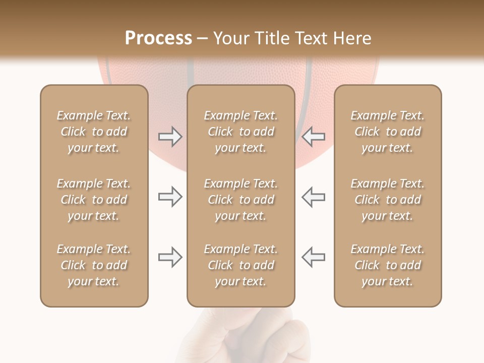 A Hand Holding A Basketball On A White Background PowerPoint Template
