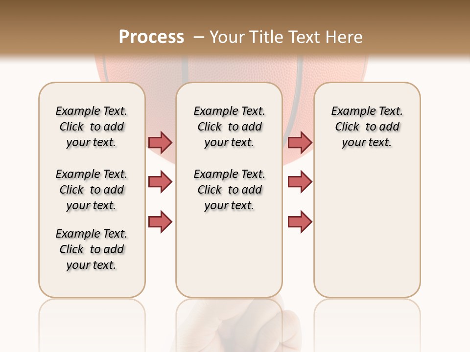 A Hand Holding A Basketball On A White Background PowerPoint Template