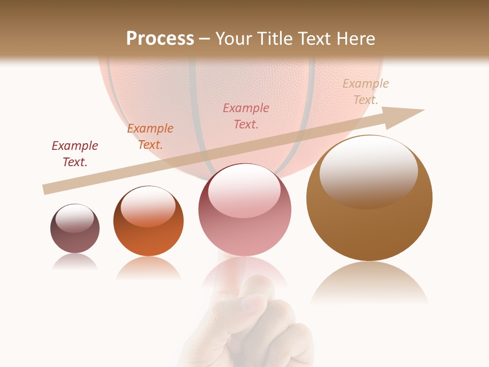 A Hand Holding A Basketball On A White Background PowerPoint Template