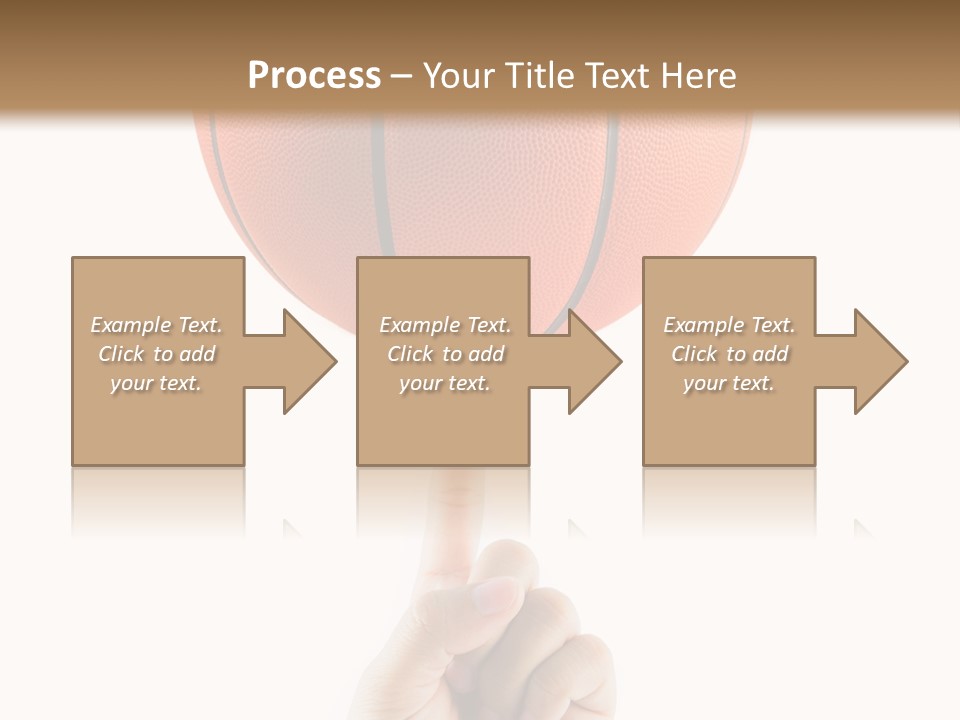 A Hand Holding A Basketball On A White Background PowerPoint Template