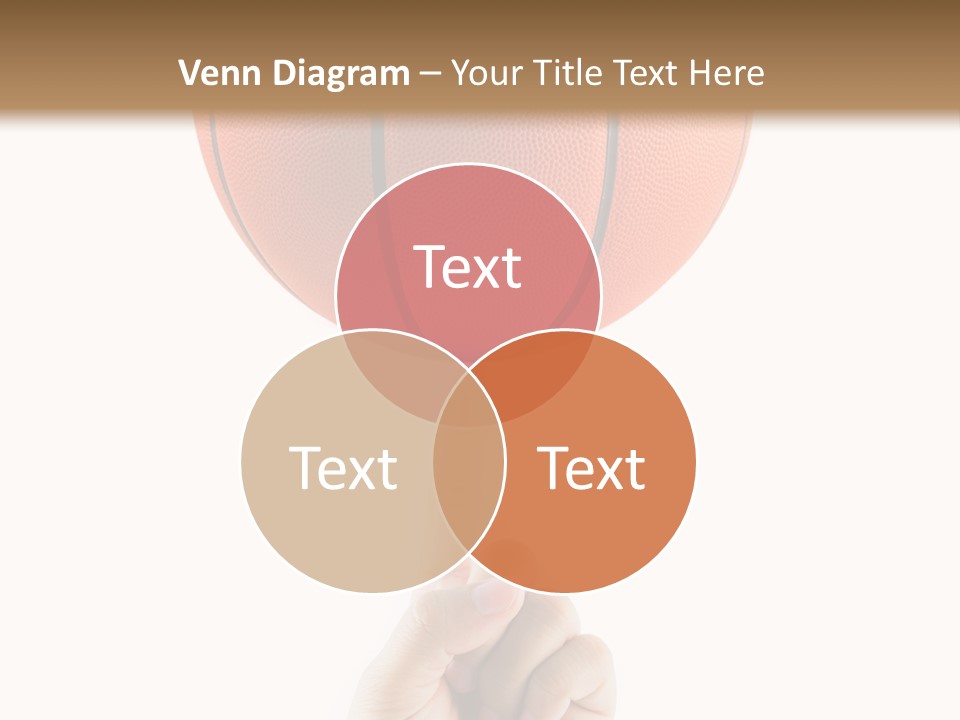 A Hand Holding A Basketball On A White Background PowerPoint Template