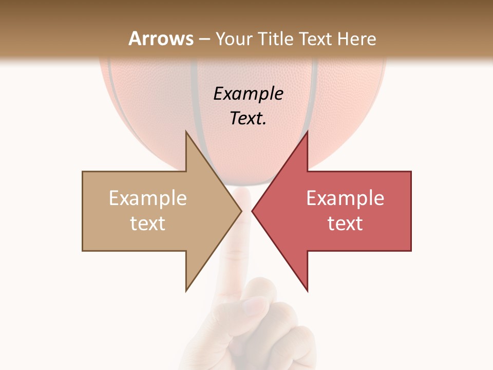 A Hand Holding A Basketball On A White Background PowerPoint Template