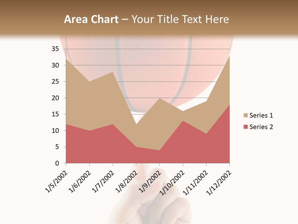 A Hand Holding A Basketball On A White Background PowerPoint Template