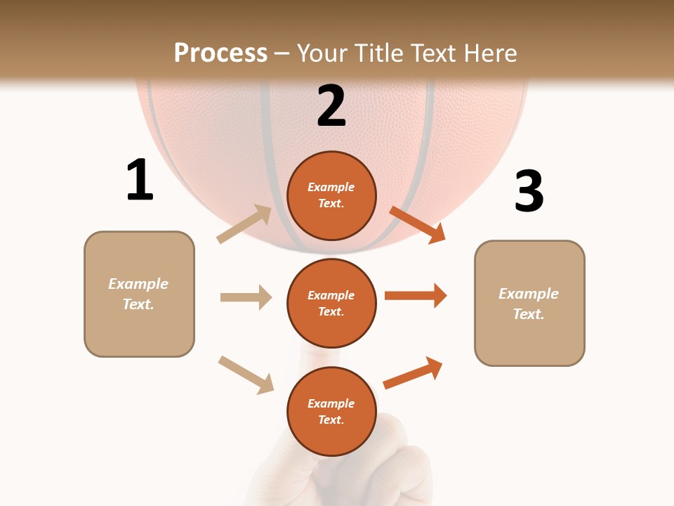 A Hand Holding A Basketball On A White Background PowerPoint Template