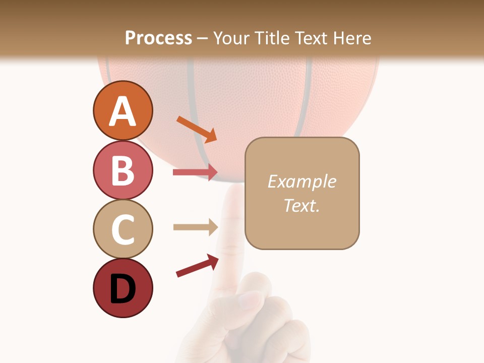 A Hand Holding A Basketball On A White Background PowerPoint Template