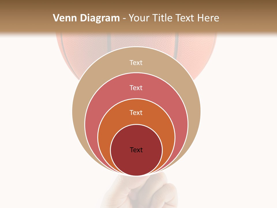 A Hand Holding A Basketball On A White Background PowerPoint Template