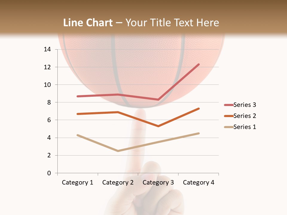 A Hand Holding A Basketball On A White Background PowerPoint Template