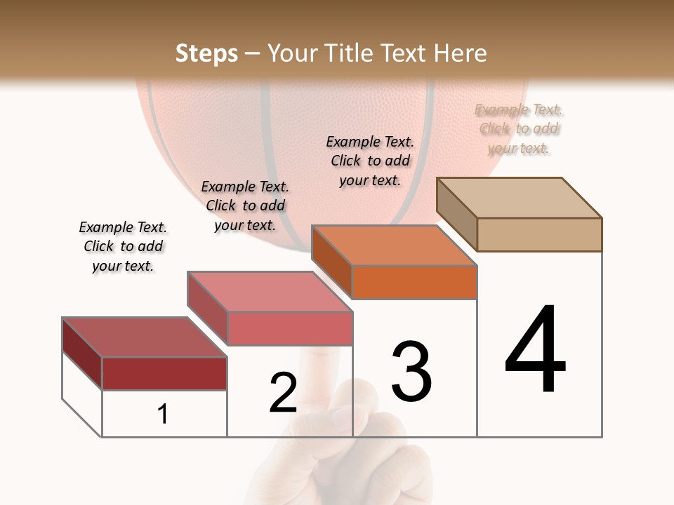 A Hand Holding A Basketball On A White Background PowerPoint Template