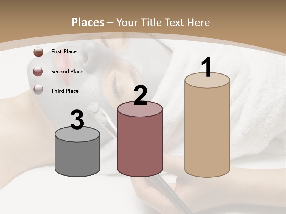 A Woman Getting A Facial Mask With A Brush PowerPoint Template