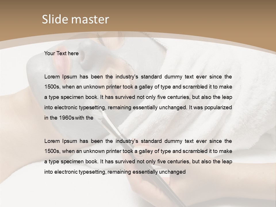 A Woman Getting A Facial Mask With A Brush PowerPoint Template