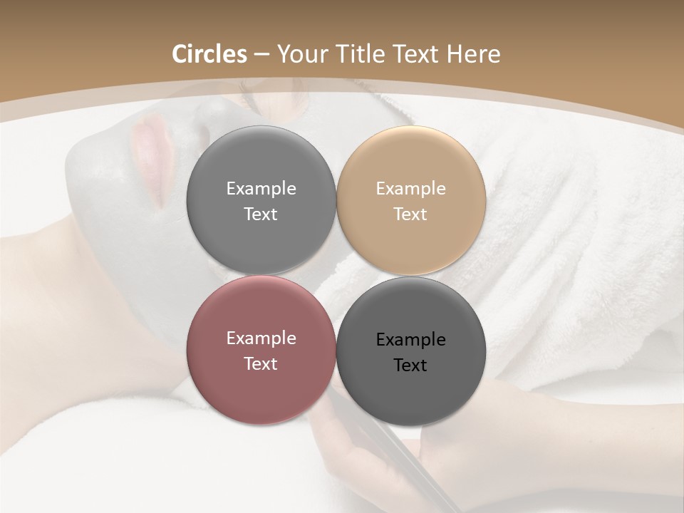 A Woman Getting A Facial Mask With A Brush PowerPoint Template