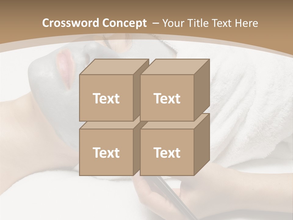 A Woman Getting A Facial Mask With A Brush PowerPoint Template