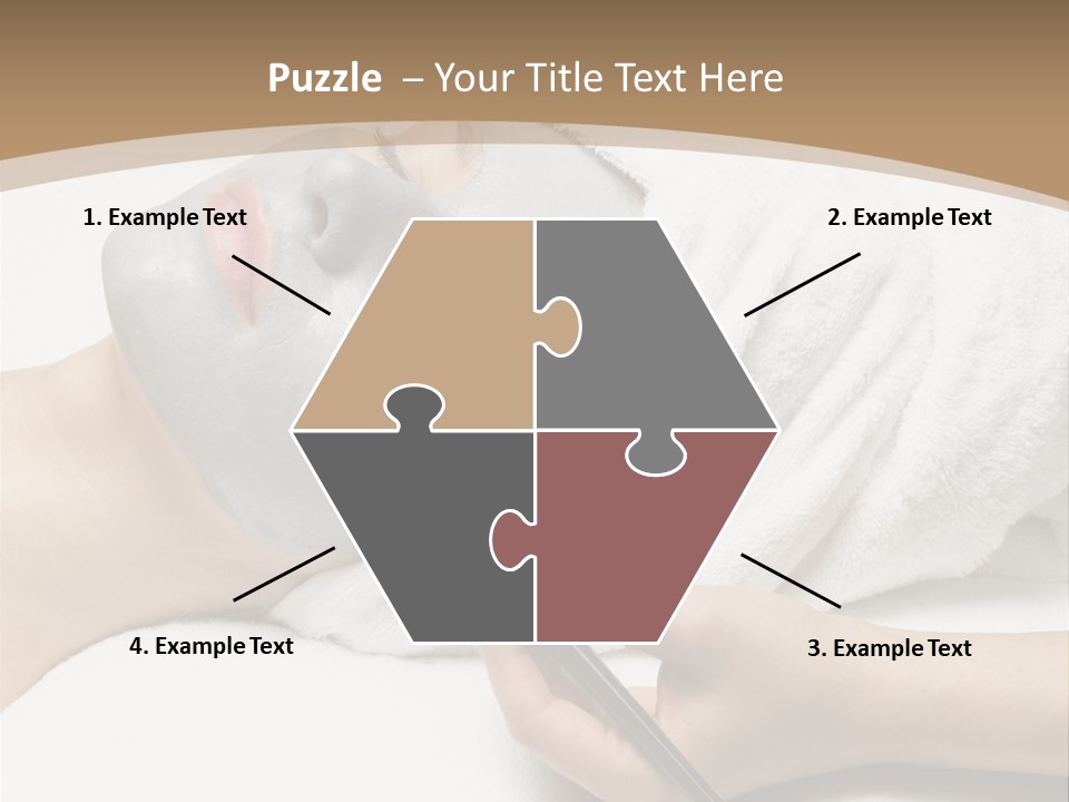 A Woman Getting A Facial Mask With A Brush PowerPoint Template