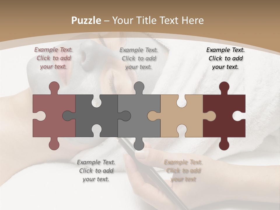 A Woman Getting A Facial Mask With A Brush PowerPoint Template