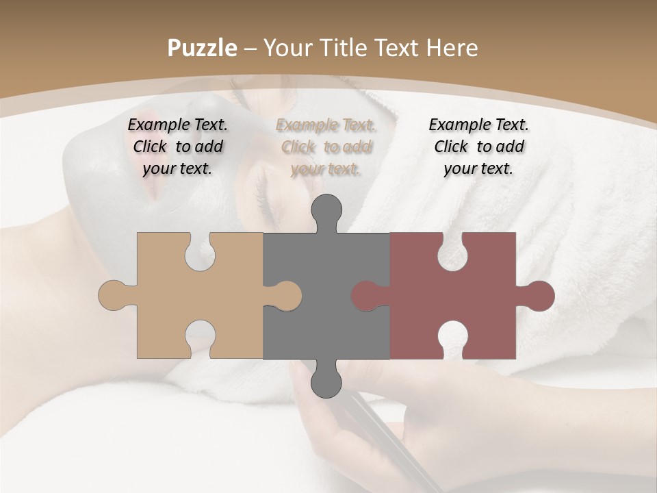 A Woman Getting A Facial Mask With A Brush PowerPoint Template