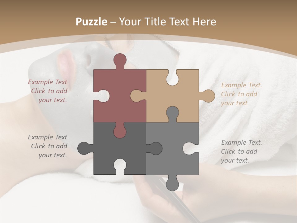 A Woman Getting A Facial Mask With A Brush PowerPoint Template