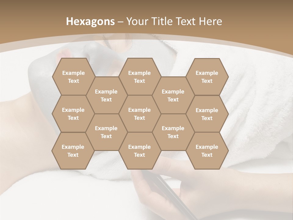 A Woman Getting A Facial Mask With A Brush PowerPoint Template