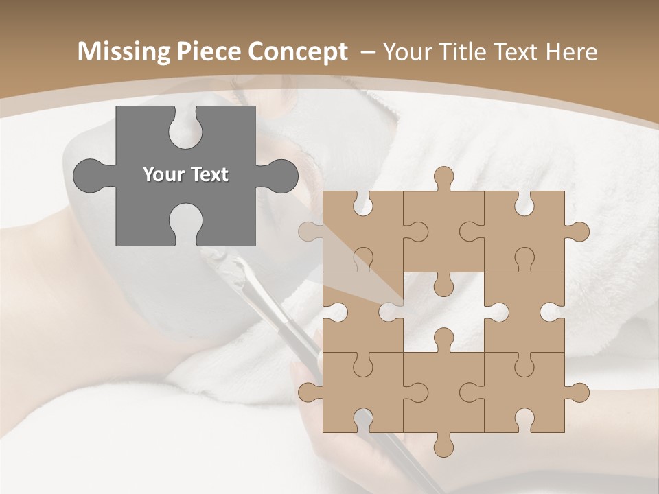 A Woman Getting A Facial Mask With A Brush PowerPoint Template