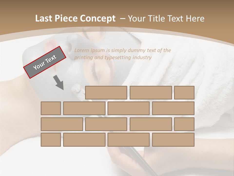 A Woman Getting A Facial Mask With A Brush PowerPoint Template