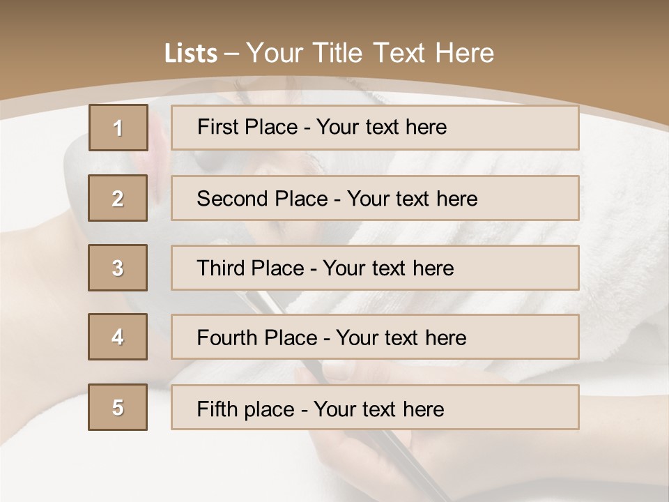 A Woman Getting A Facial Mask With A Brush PowerPoint Template