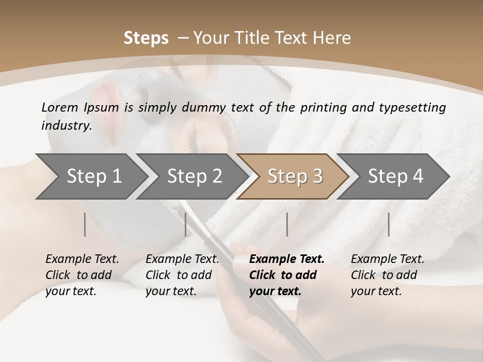 A Woman Getting A Facial Mask With A Brush PowerPoint Template